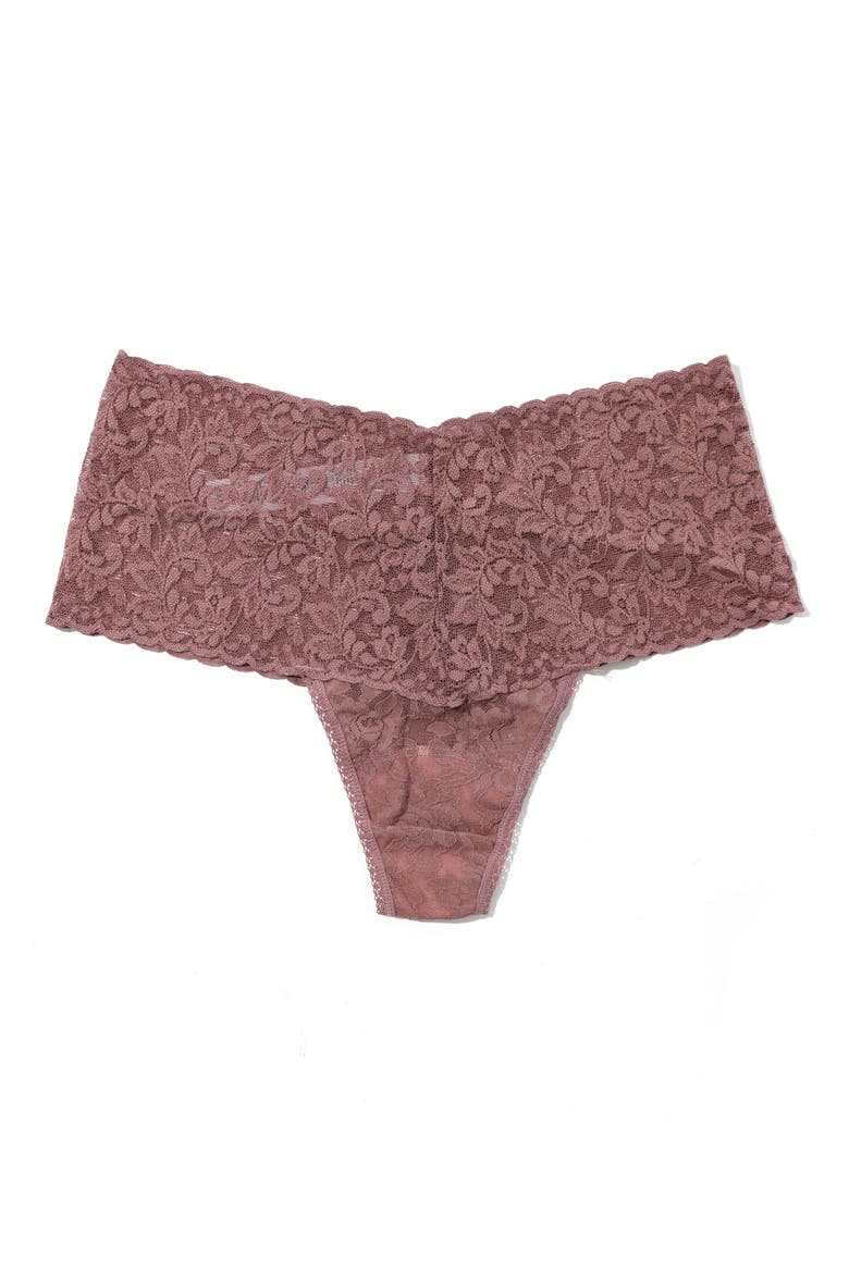 Retro High Waist Thong, Alternate, color, ARTICHOKE HEART PURP