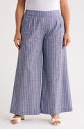 Renee C Tropical Print Wide Leg Pants