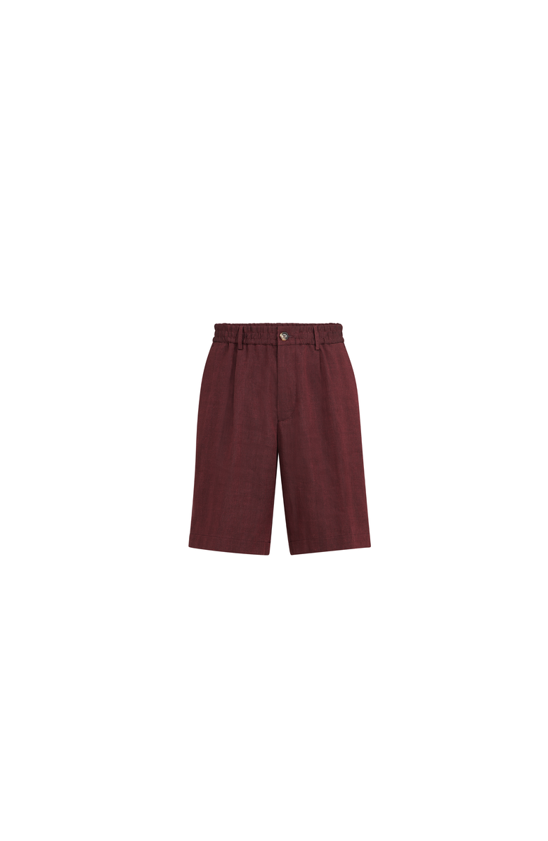 Brunello Cucinelli Chevron Bermuda shorts, Main, color, Cherry
