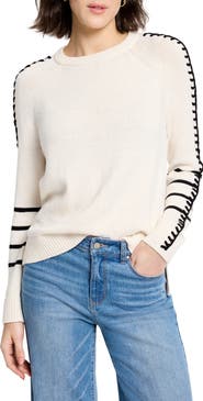 NIC+ZOE Dashing Down Whipstitch High/Low Sweater
