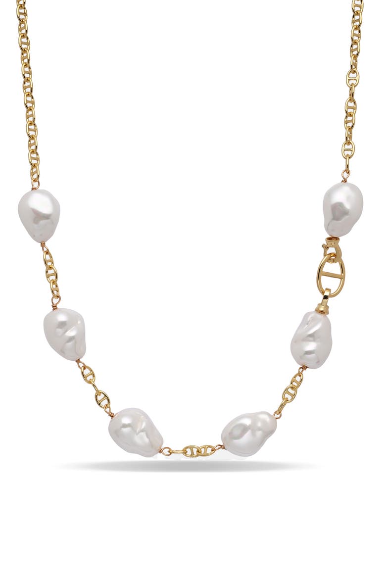 Morgan Freshwater Pearl Necklace, Main, color, GOLD