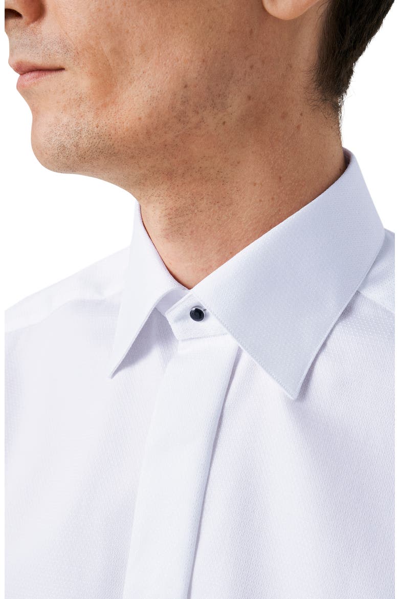 Contemporary Fit Cotton Tuxedo Shirt, Alternate, color, WHITE