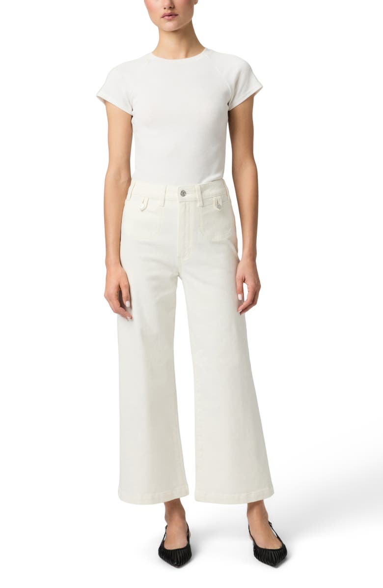 PAIGE Anessa High Waist Ankle Wide Leg Jeans, Alternate, color, Tonal Ecru