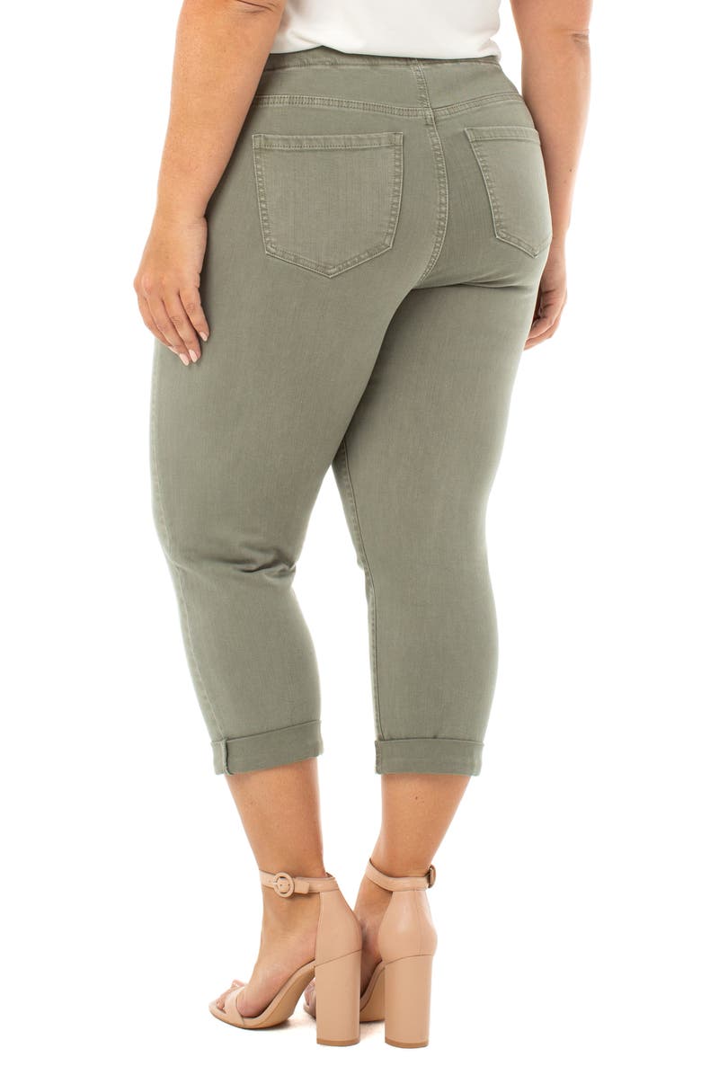 Liverpool Chloe Pull-On High Waist Roll Cuff Crop Skinny Jeans, Alternate, color,