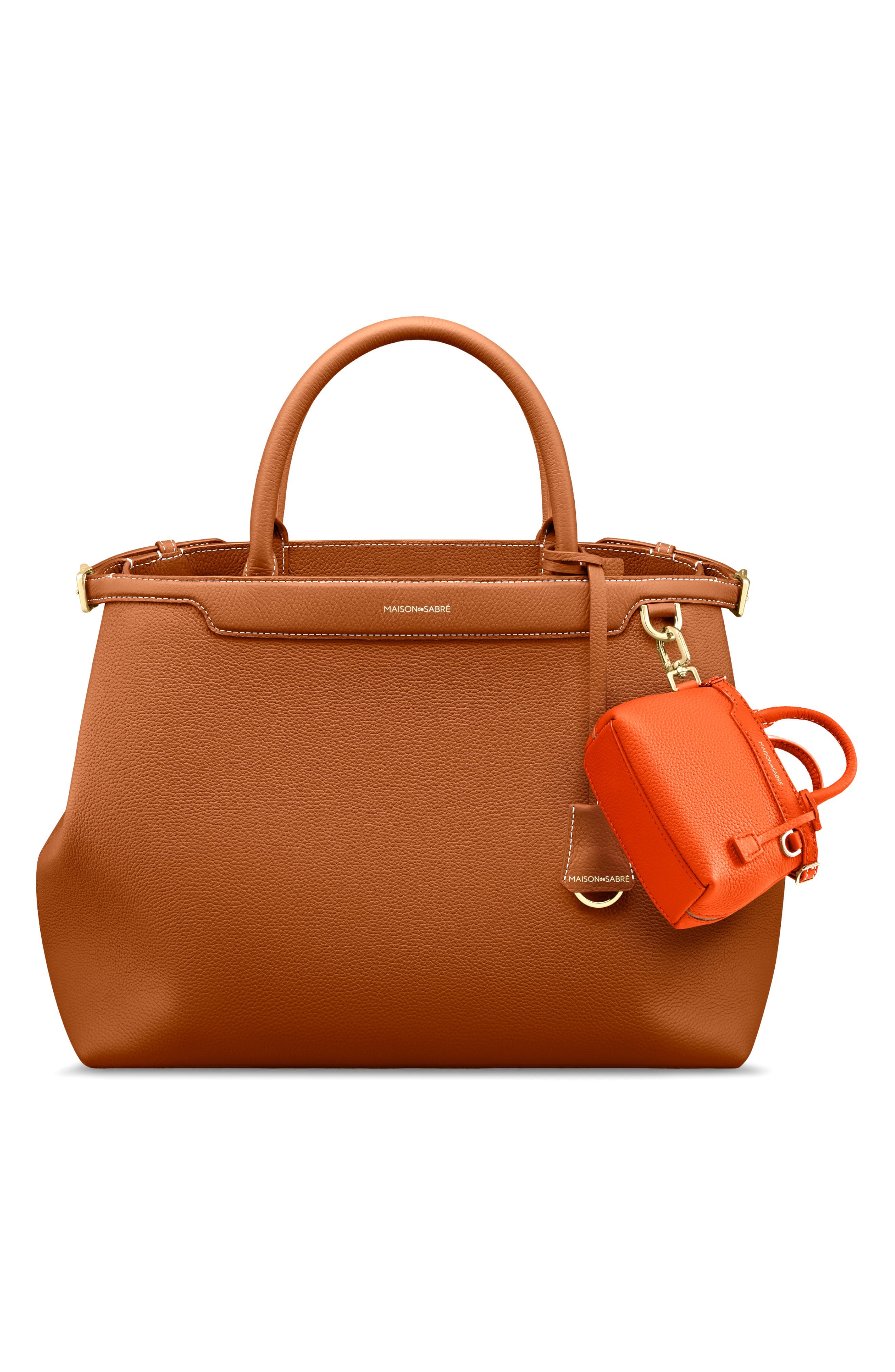 The SABRÉMOJI Petite Palais Charm, Alternate, color, Manhattan Orange