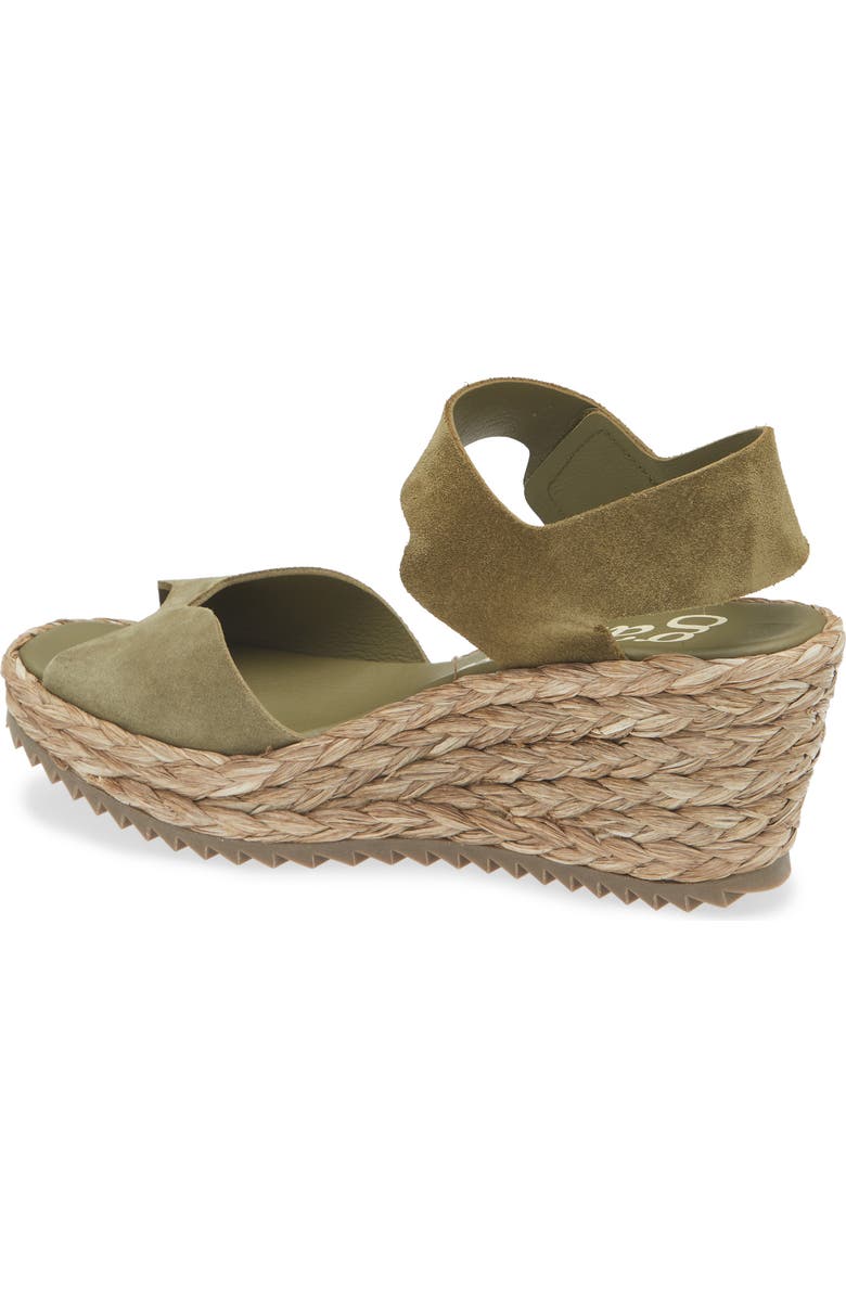 Pedro Garcia Fama Ankle Strap Wedge Sandal, Alternate, color, Thyme