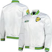 Mitchell & Ness Men's Mitchell & Ness  White LA Galaxy City Full-Snap Satin Jacket