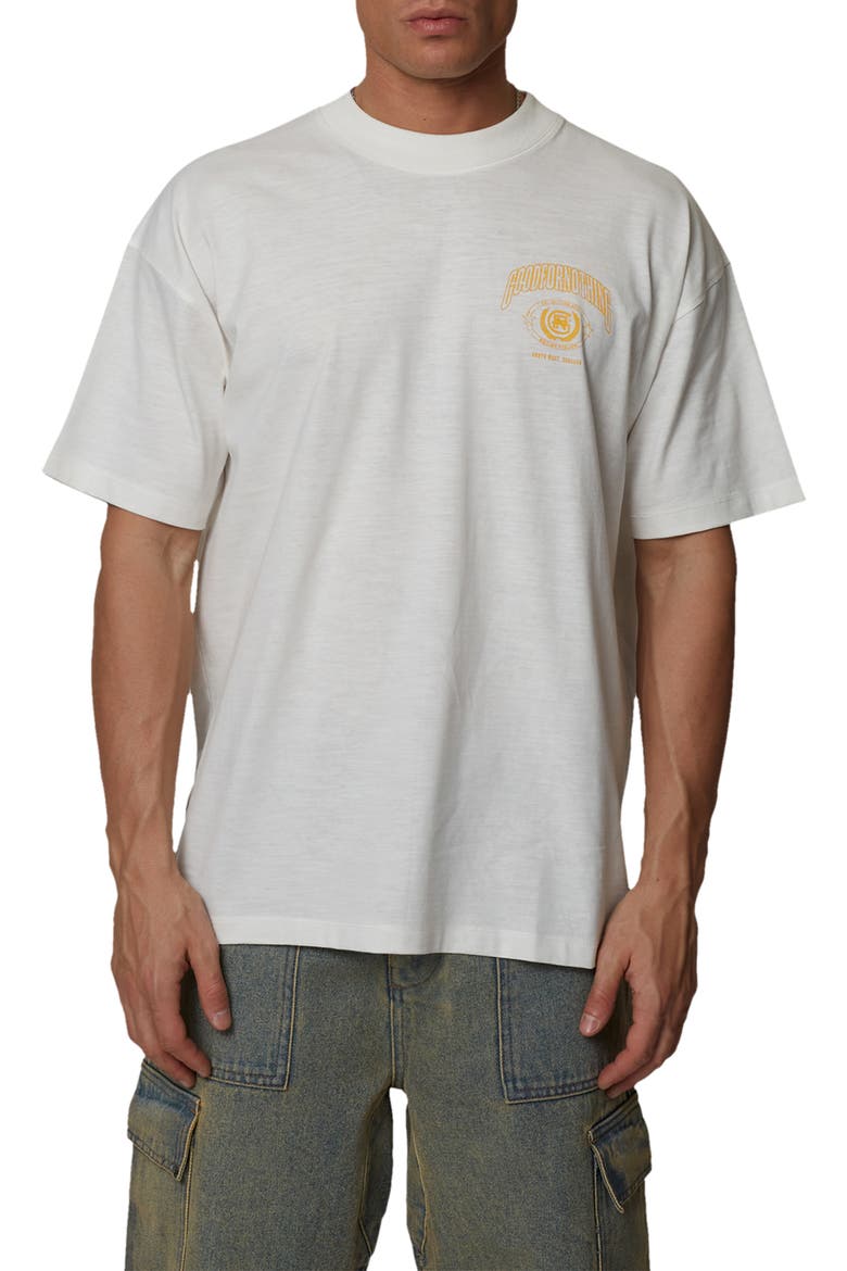 College Angel Slub T-Shirt, Main, color, White