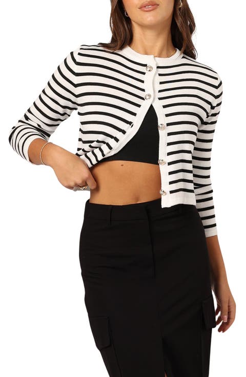 売れ筋商品|||ラッキーブランド ニット&セーター アウター レディース Women's Cloud Stripe Drapey Mock Neck Top Natural Stripe ALTALIVA 4 Colors Women's Stylish Casual Lightweight Navy