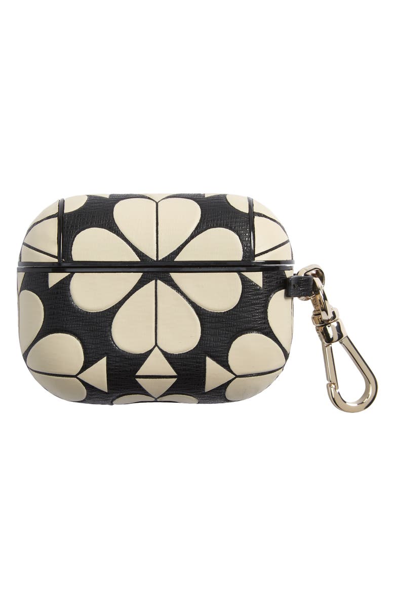 Kate Spade New York flower embossed leather airpods pro case, Main, color, 