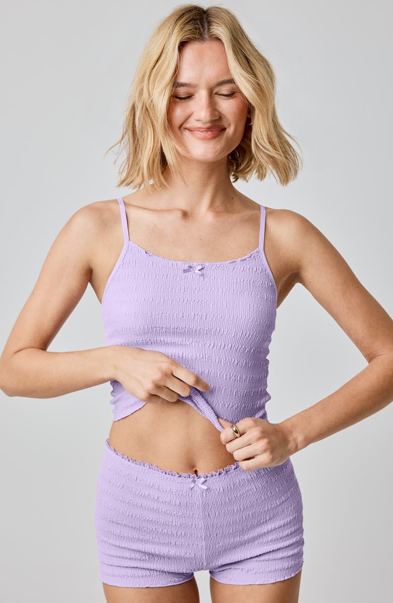 Florence by Mills Seersucker Crop Camisole, Alternate, color, Millie Lavender