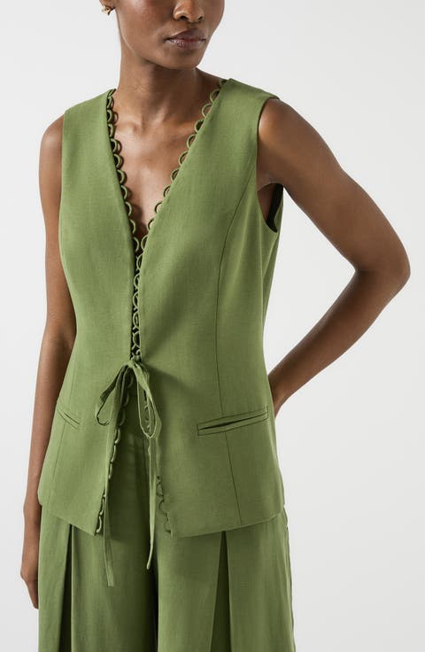 Frances Scallop Trim Vest