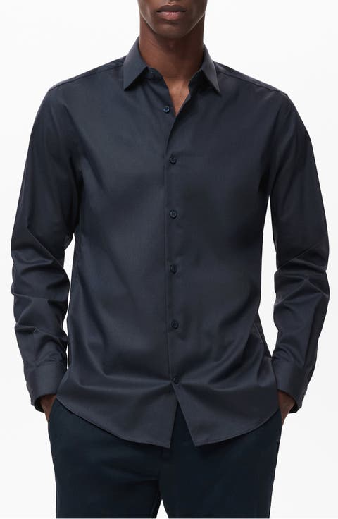 Stretch Button-Up Shirt