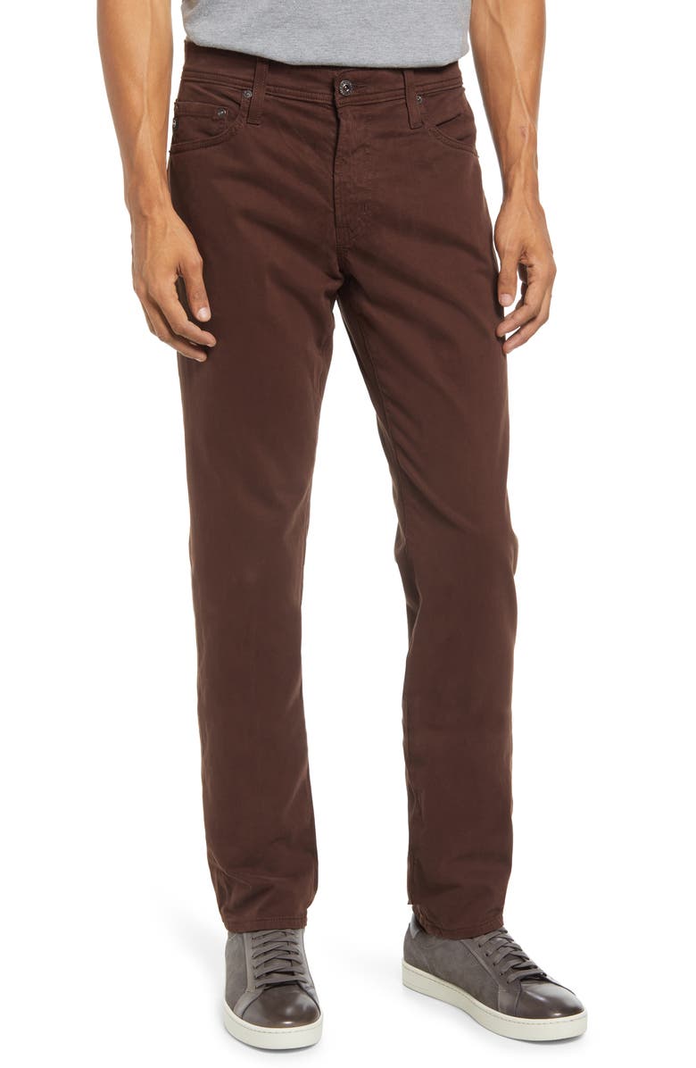 AG Tellis Slim Fit Sateen Pants, Main, color, High Sierras