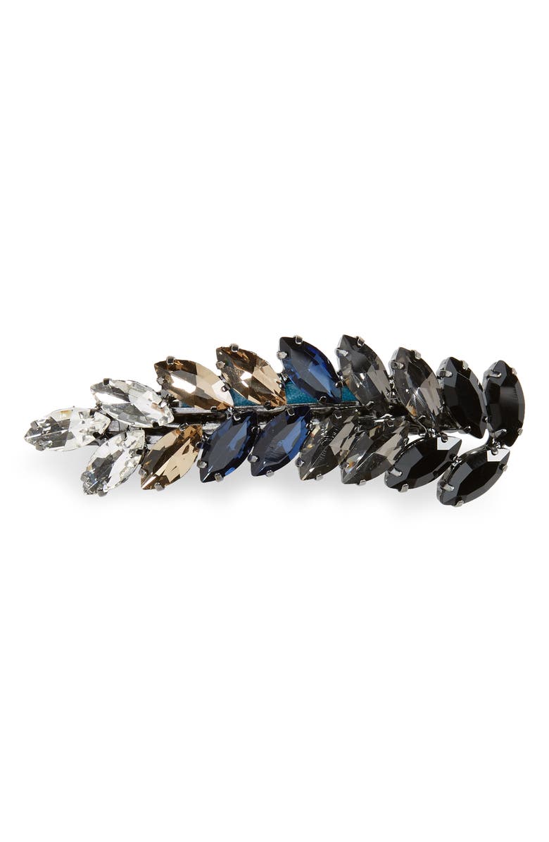 Tasha Crystal Leaf Barrette, Main, color, 