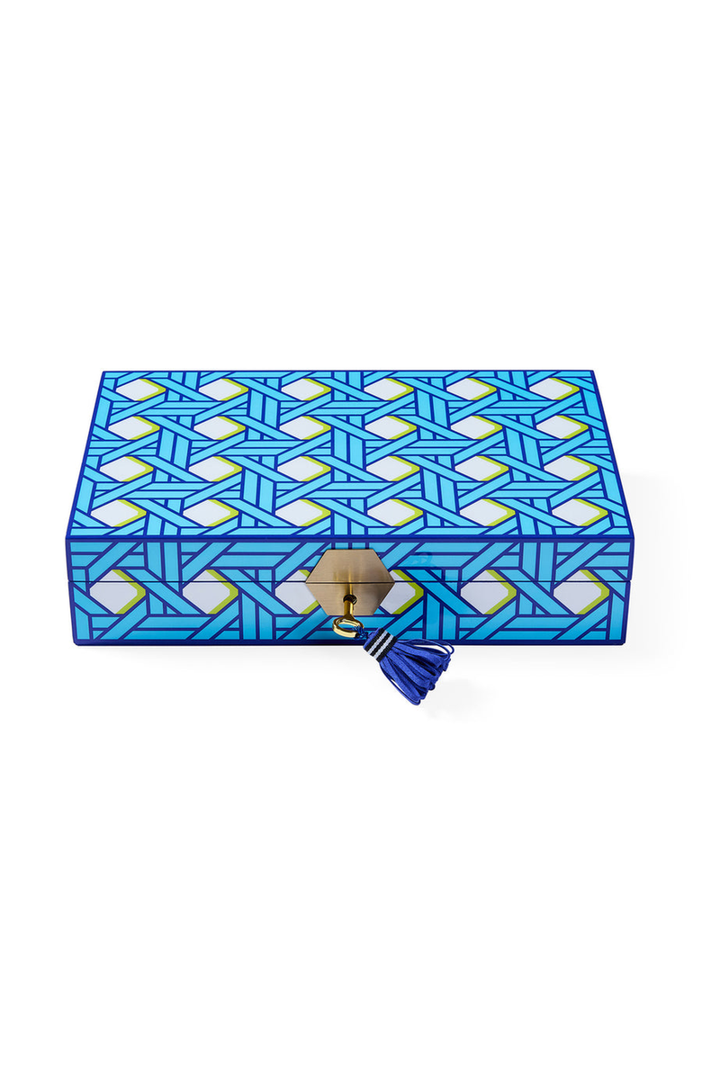 Jonathan Adler Basketweave Lacquer Jewelry Box, Main, color,
