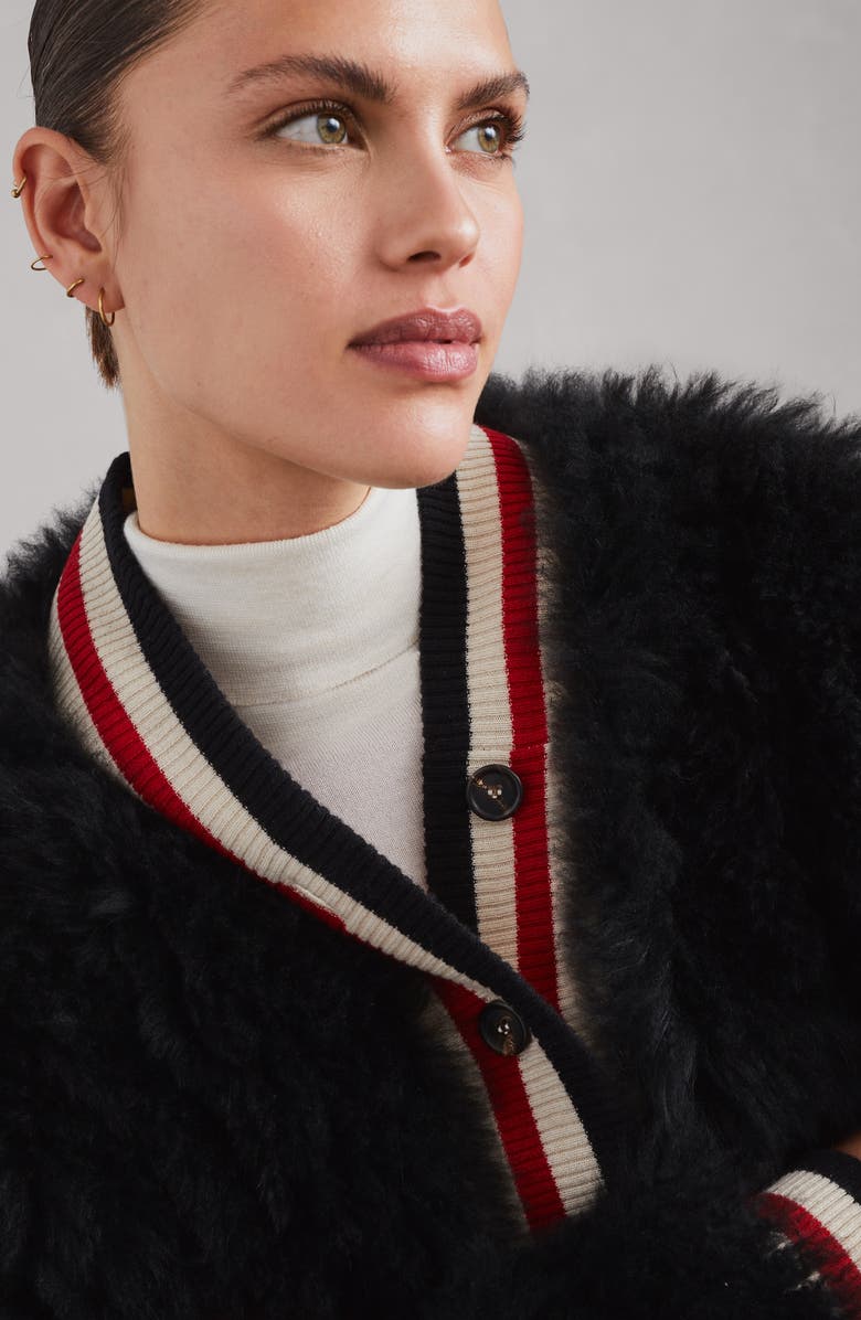 Brunello Cucinelli Cozy shearling hooded cardigan in cashmere, Alternate, color, 