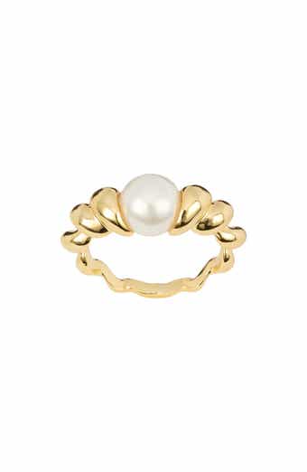 Simulated Pearl Band Ring