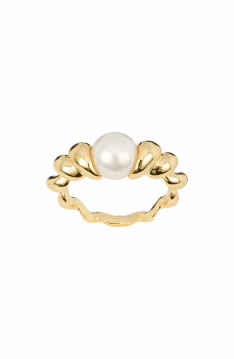 Simulated Pearl Band Ring