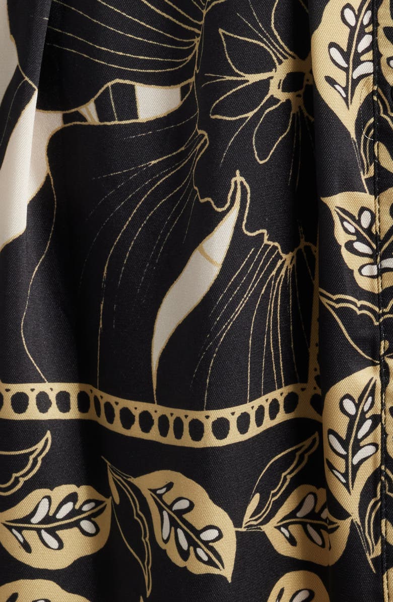 Julia Jordan Long Sleeve Tie Belt Button-Up Shirtdress, Alternate, color, Black Multi