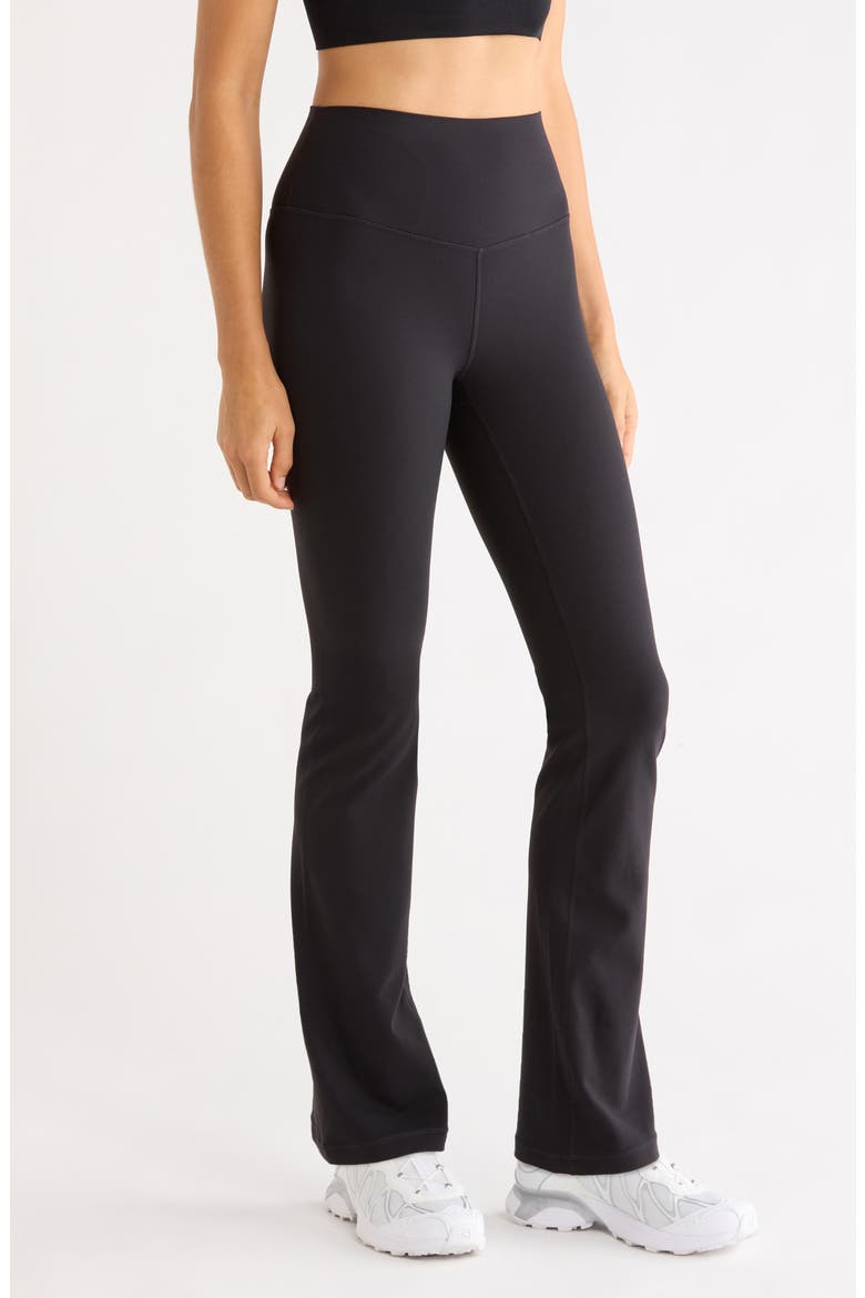 Studio Luxe Bootcut Leggings, Alternate, color, BLACK