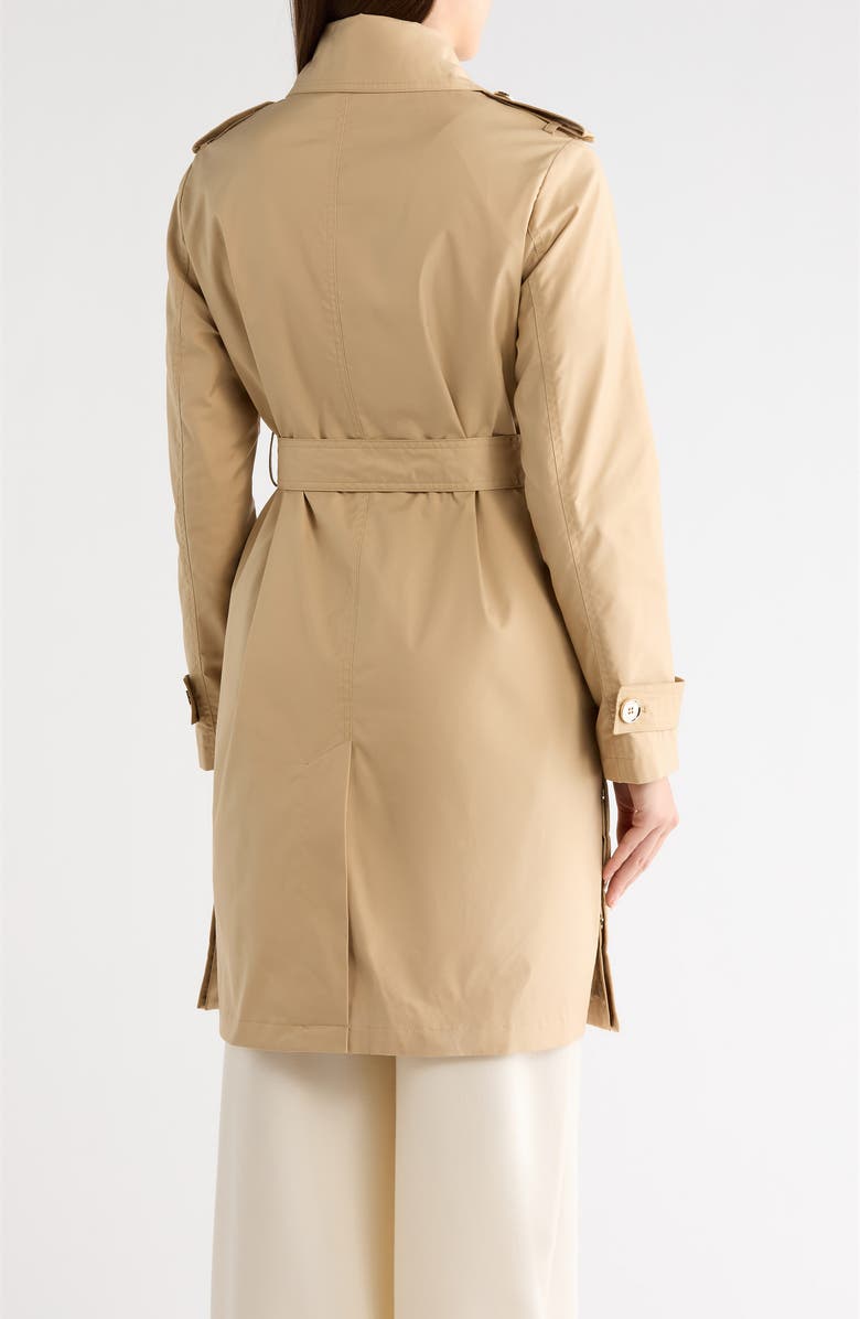 Michael Kors Belted Double Breasted Trench Coat, Alternate, color, Khaki