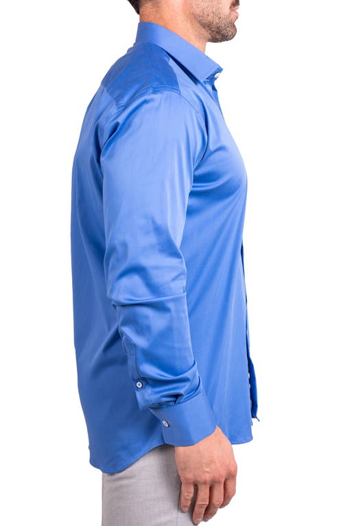 Maceoo Blacklabel Ascension Performance Button-up Shirt In Blue