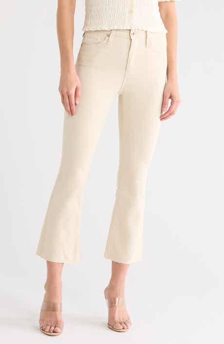 AG Farrah High Waist Raw Hem Crop Bootcut Jeans
