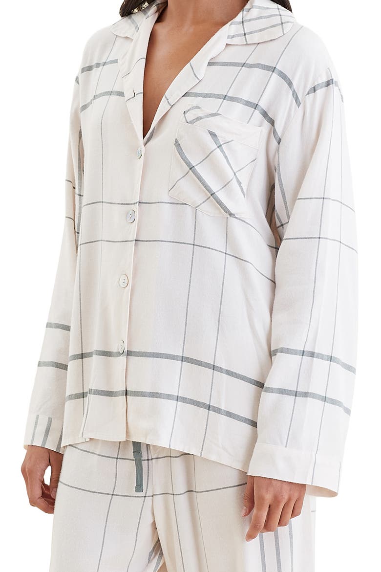 Comfy Plaid Pajamas, Alternate, color, ALMOND