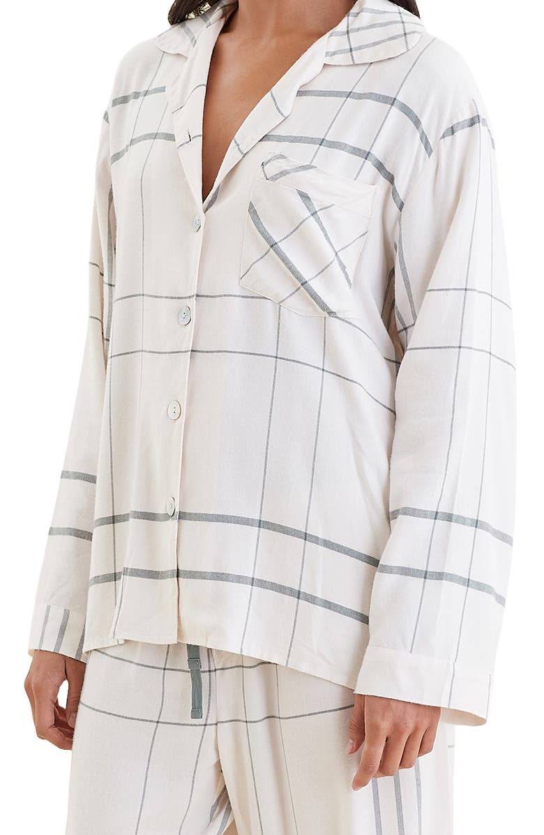 Papinelle Comfy Plaid Pajamas, Alternate, color, Almond
