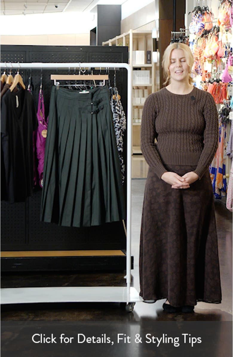 Josephine Belt Detail Pleated Skirt, sales video thumbnail