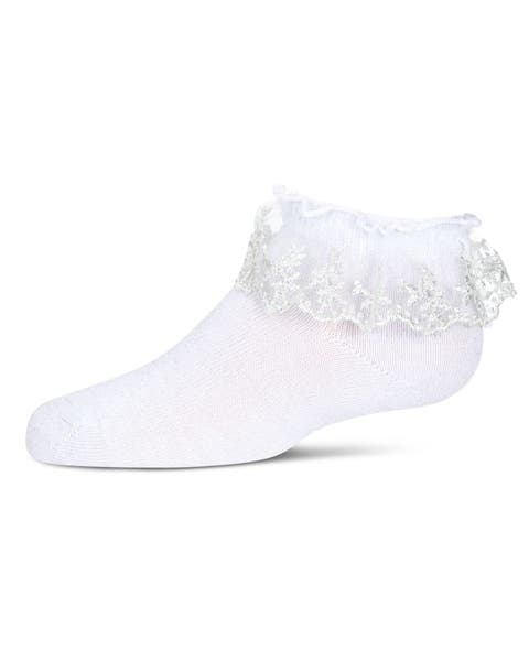 Step and Shimmer Ruffle Anklet Socks (Baby)