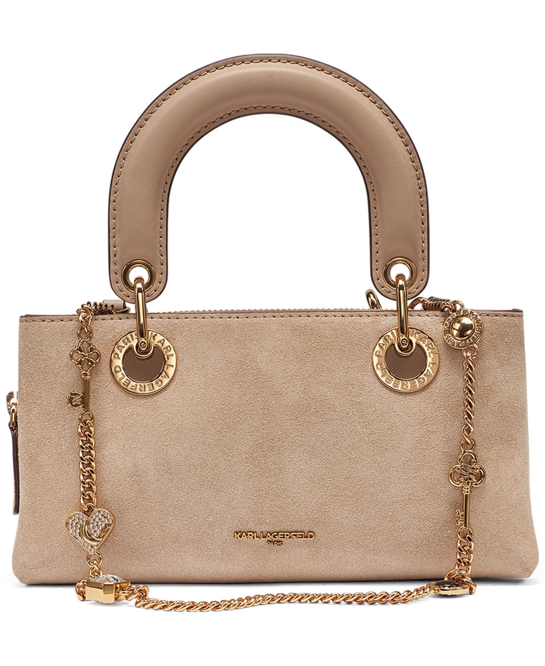 Benoite Suede Shoulder Bag, Main, color, Cappucino