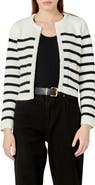 English Factory Stripe Crop Cardigan