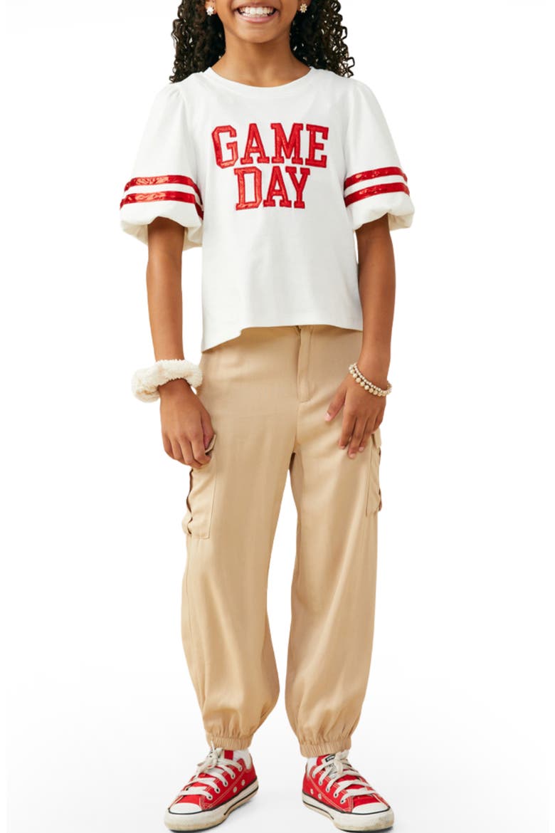 Kids' Gameday Graphic Varsity T-Shirt, Alternate, color, OFF WHITE