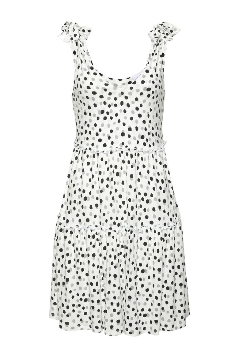 Tie Strap Tiered Dress, Alternate, color, White Multi