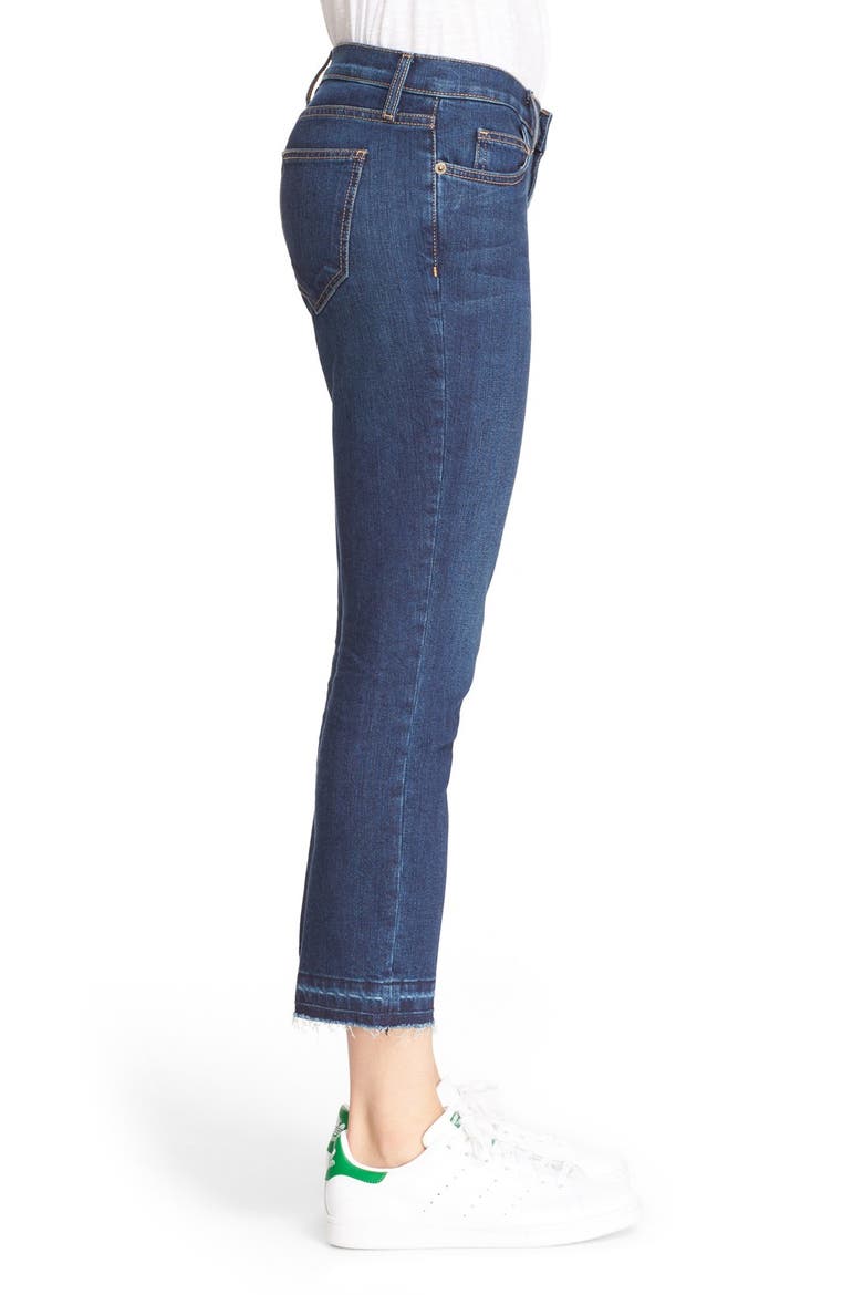'The Cropped Straight' Ankle Jeans, Alternate, color, STAGECOACH WITH RELEASED HEM