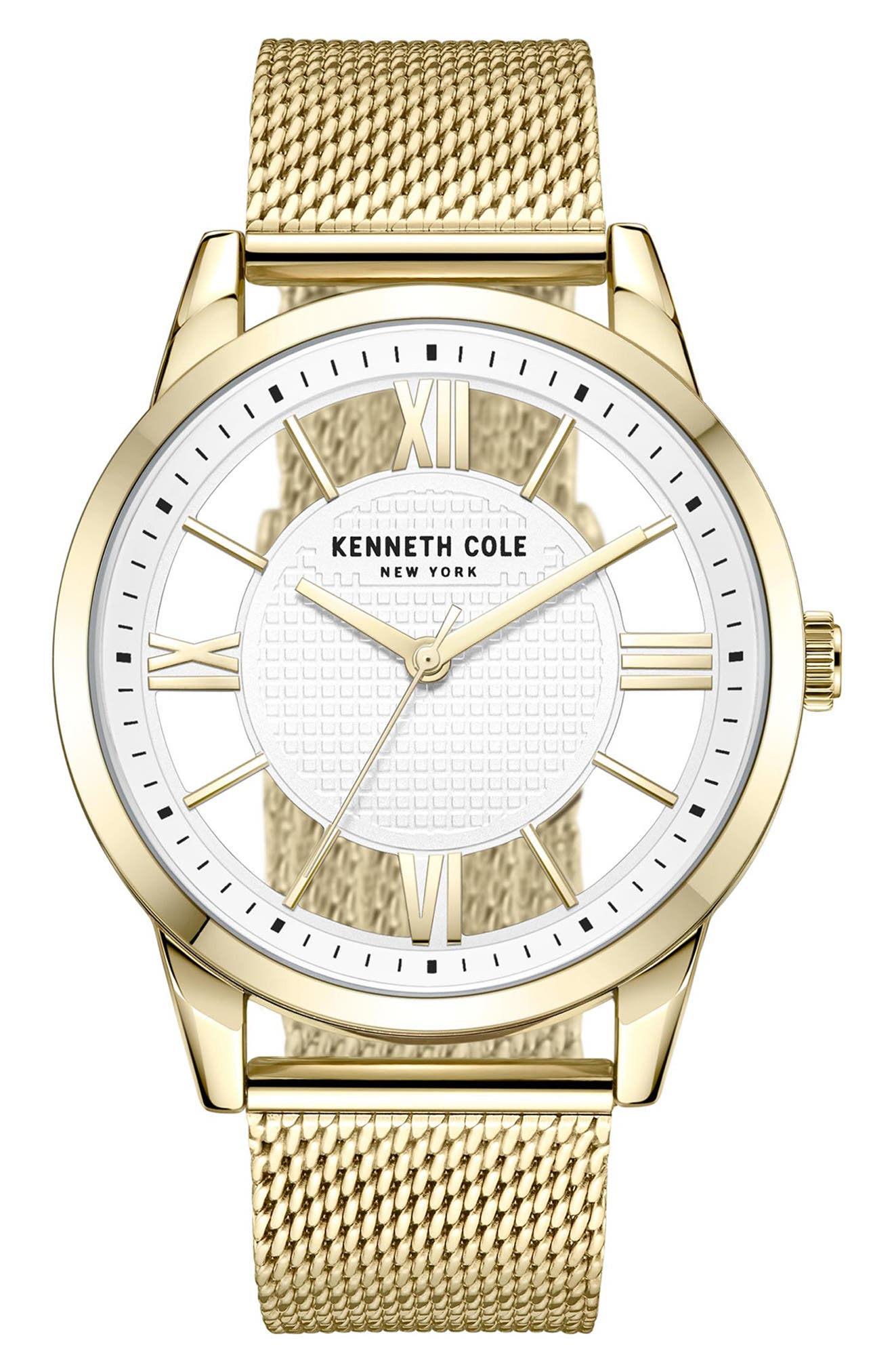 Kenneth Cole New York Transparency Mesh Strap Watch, 45mm