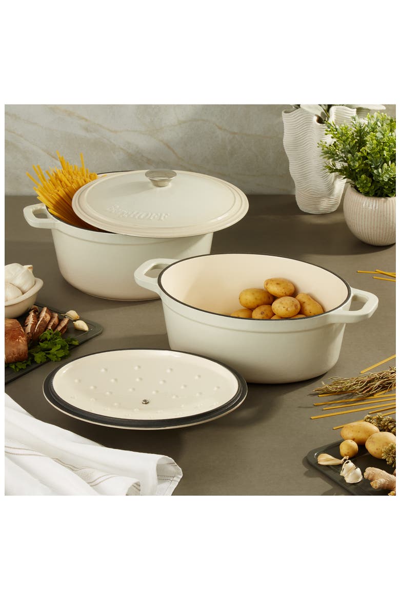 Neo 4-Piece Cast Iron Dutch Oven Cookware Set, Alternate, color, MERINGUE
