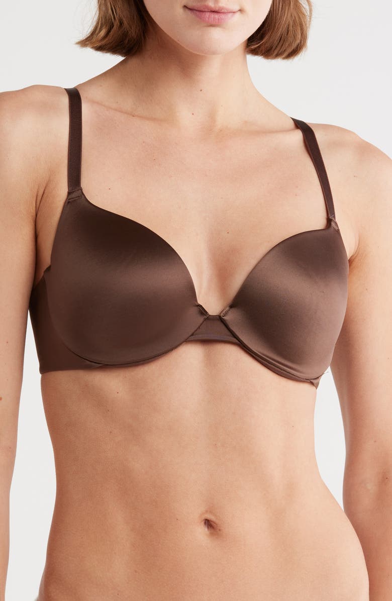 Wacoal Inner Sheen Underwire T-Shirt Bra, Main, color, Chocolate Martini