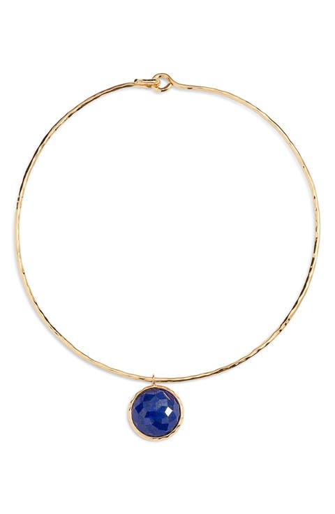 Lapis Pendant Collar Necklace