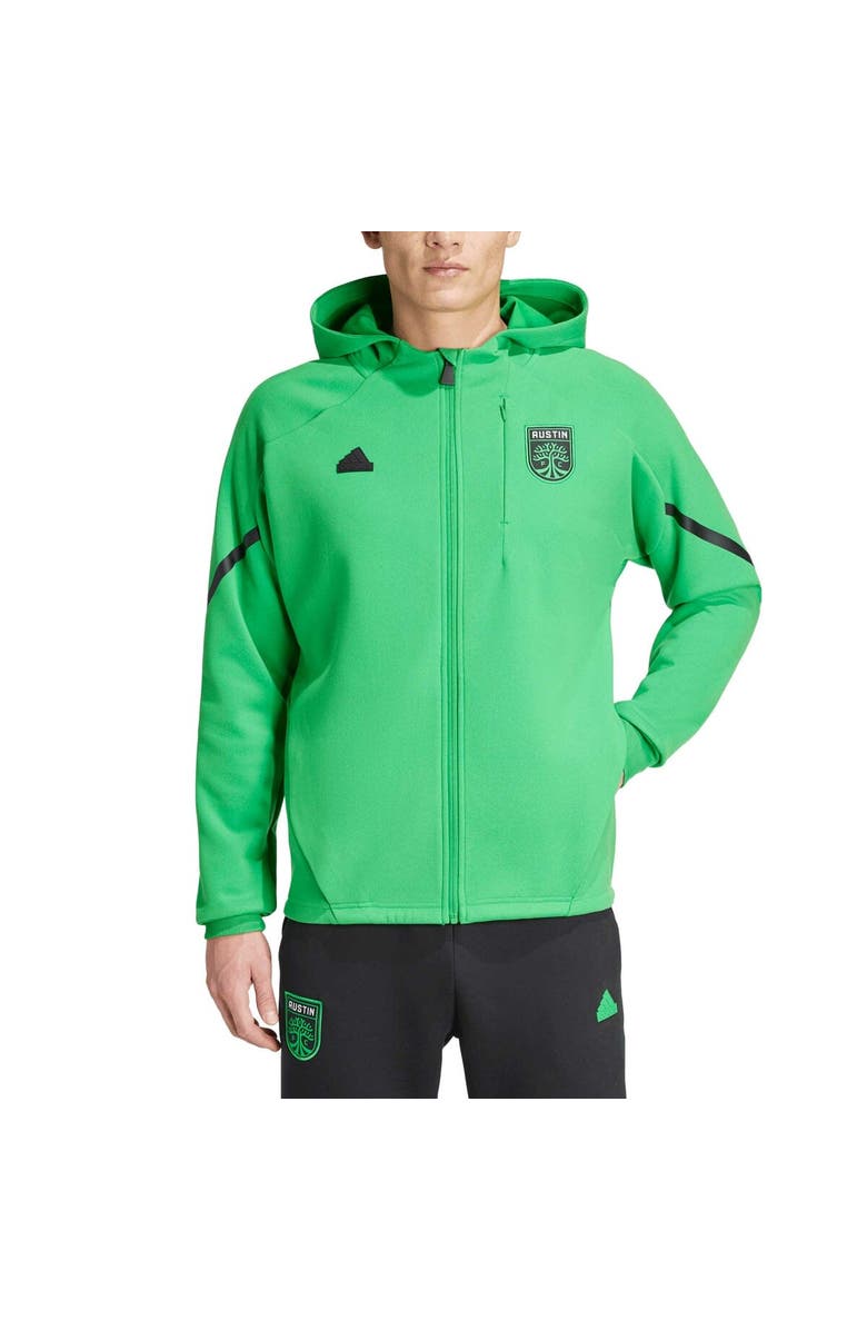 adidas Men's adidas Green Austin FC 2024 Anthem Travel Raglan Sleeve Full-Zip Jacket, Main, color, Green