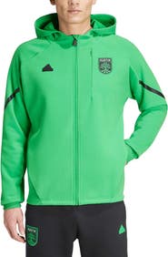 adidas Men's adidas Green Austin FC 2024 Anthem Travel Raglan Sleeve Full-Zip Jacket