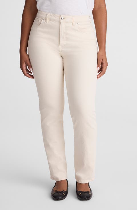 The Curvy Jules Slim Straight Leg Jeans (Vintage Canvas)