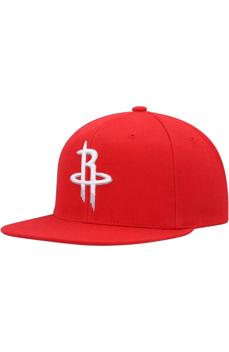Mitchell & Ness Men's Mitchell & Ness Red Houston Rockets Side Core 2.0 Snapback Hat, Alternate, color, 