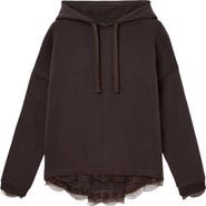 AllSaints Nia Lace High-Low Hoodie