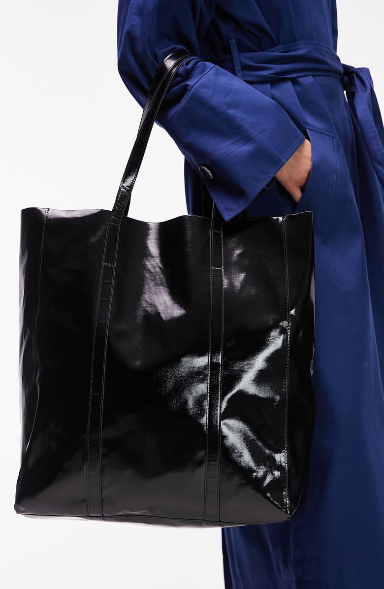 Topshop Betsy Metallic Tote Bag, Alternate, color,