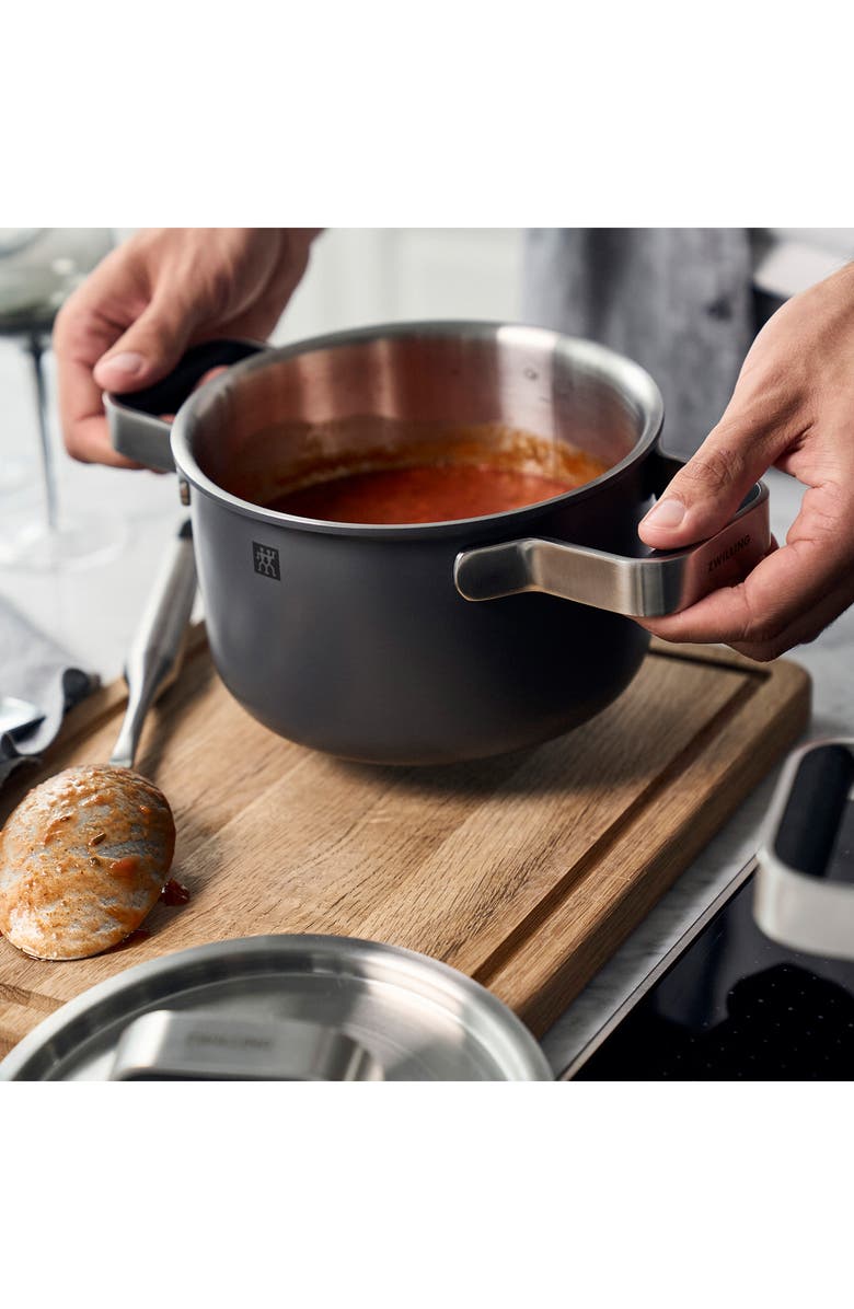 ZWILLING Pure 6-Piece Nonstick Stainless Steel Cookware Set, Alternate, color, Grey