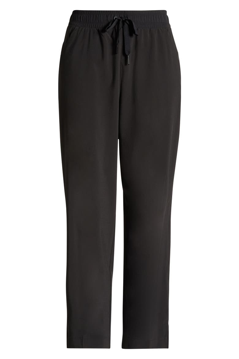 Breeze Drift Drawstring Crop Pants, Alternate, color, BLACK