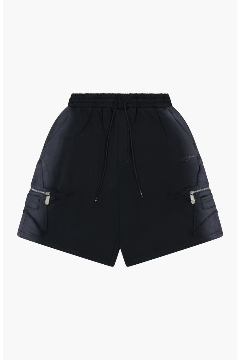 Star Washed Shorts, Alternate, color, Black